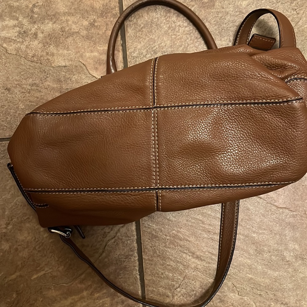 Michael by Michael Kors Brown Leather Satchel Crossbody - Picture 4 of 10